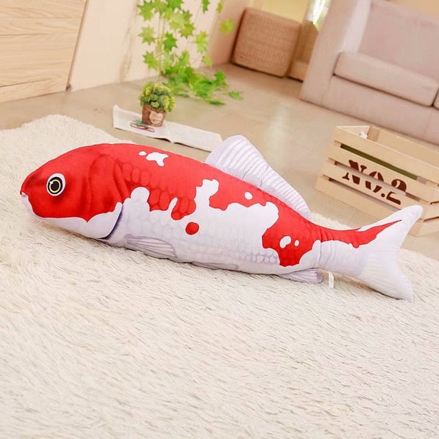 1pc Funny Simulation Fish Plush Toy Stuffed Fish Carp Plush Animal Toys Pet Cat Dog Toy Baby Kids Room Decor Birthday Gift