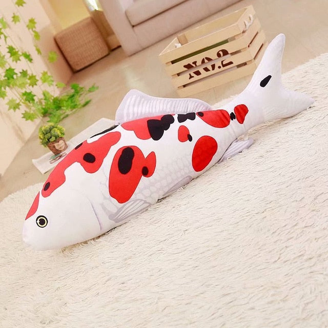 1pc Funny Simulation Fish Plush Toy Stuffed Fish Carp Plush Animal Toys Pet Cat Dog Toy Baby Kids Room Decor Birthday Gift