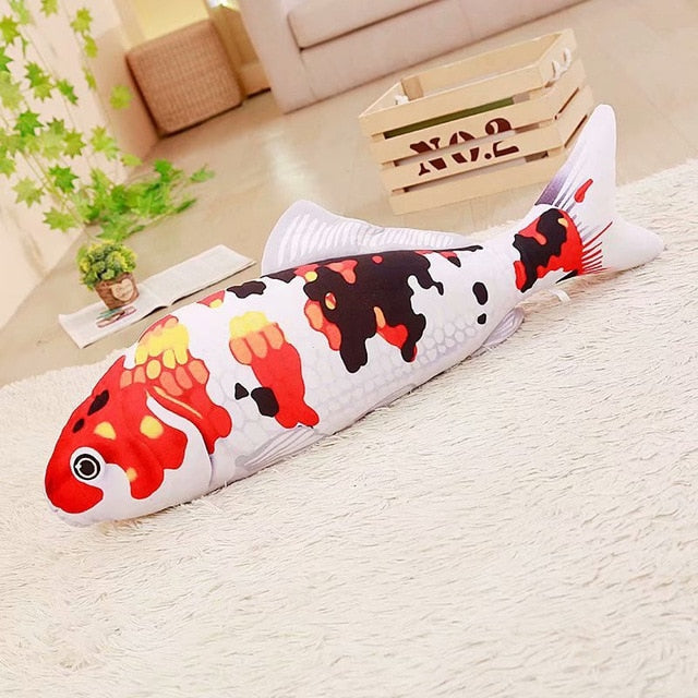 1pc Funny Simulation Fish Plush Toy Stuffed Fish Carp Plush Animal Toys Pet Cat Dog Toy Baby Kids Room Decor Birthday Gift