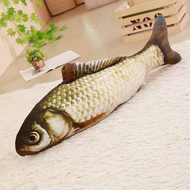 1pc Funny Simulation Fish Plush Toy Stuffed Fish Carp Plush Animal Toys Pet Cat Dog Toy Baby Kids Room Decor Birthday Gift