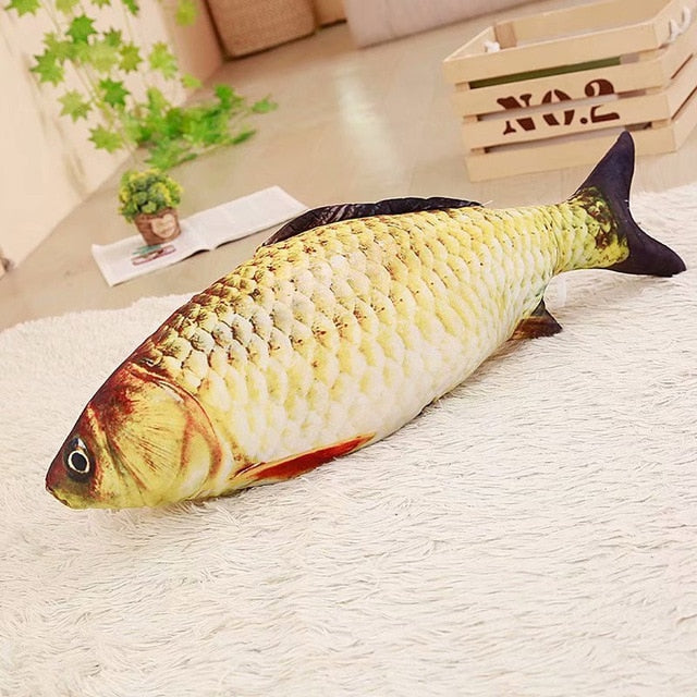 1pc Funny Simulation Fish Plush Toy Stuffed Fish Carp Plush Animal Toys Pet Cat Dog Toy Baby Kids Room Decor Birthday Gift