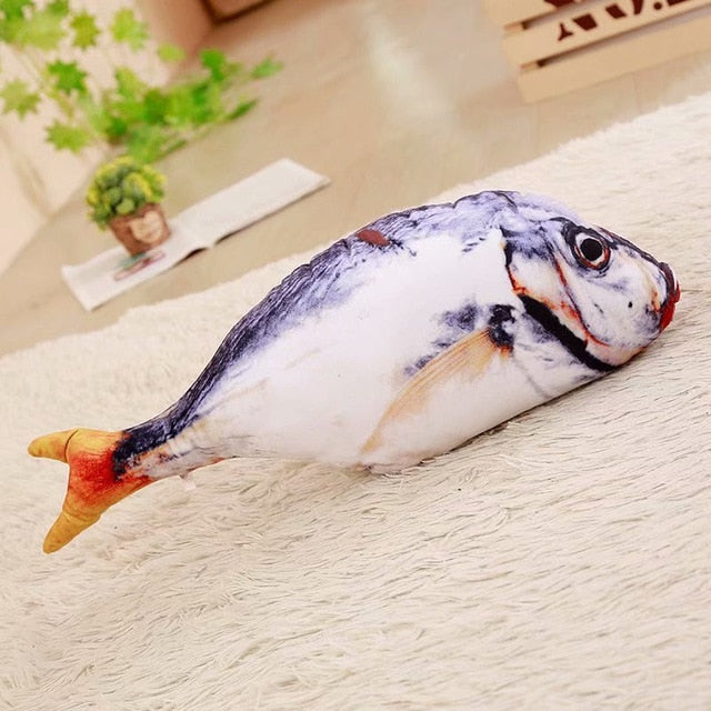 1pc Funny Simulation Fish Plush Toy Stuffed Fish Carp Plush Animal Toys Pet Cat Dog Toy Baby Kids Room Decor Birthday Gift