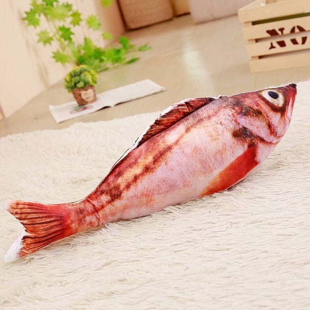 1pc Funny Simulation Fish Plush Toy Stuffed Fish Carp Plush Animal Toys Pet Cat Dog Toy Baby Kids Room Decor Birthday Gift