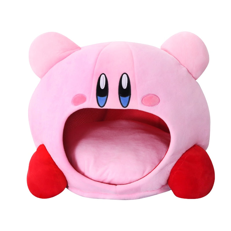 1PC 50cm Kirby Plush Soft Sleep Pillow Cap Kawaii Anime Game Kirby Sleep Pillow Cushion Soft Pet House Doll Toys