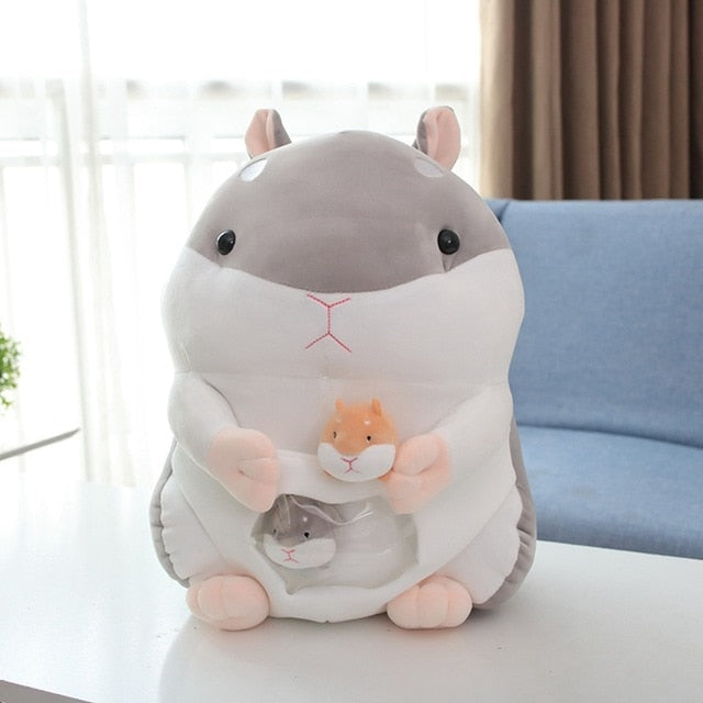 25/35/45CM Hamster Mouse Pet Plush Toy Extrusion Sound Soft Stuffed Plush Animal Doll Home Decoration Gift For Kids