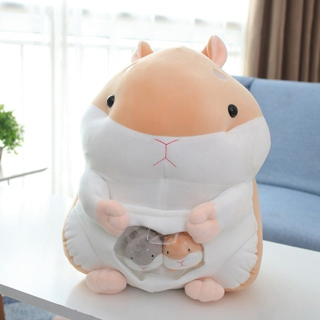 25/35/45CM Hamster Mouse Pet Plush Toy Extrusion Sound Soft Stuffed Plush Animal Doll Home Decoration Gift For Kids