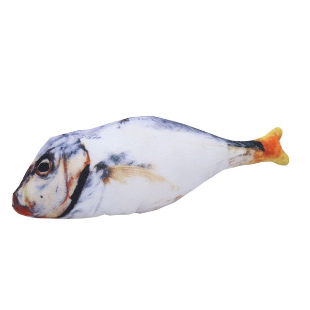 Pet Soft Plush Creative 3D Carp Fish Shape Cat Toy Gifts Catnip Fish Stuffed Pillow Doll Simulation Fish Playing Toy For Pet