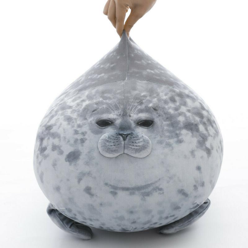 Japan Osaka Chubby Blob Cute Seal Pillow Stuffed PP Cotton Plush Cute Ocean Pillows Pets Cuddle Hugging Toys Cushions New Year