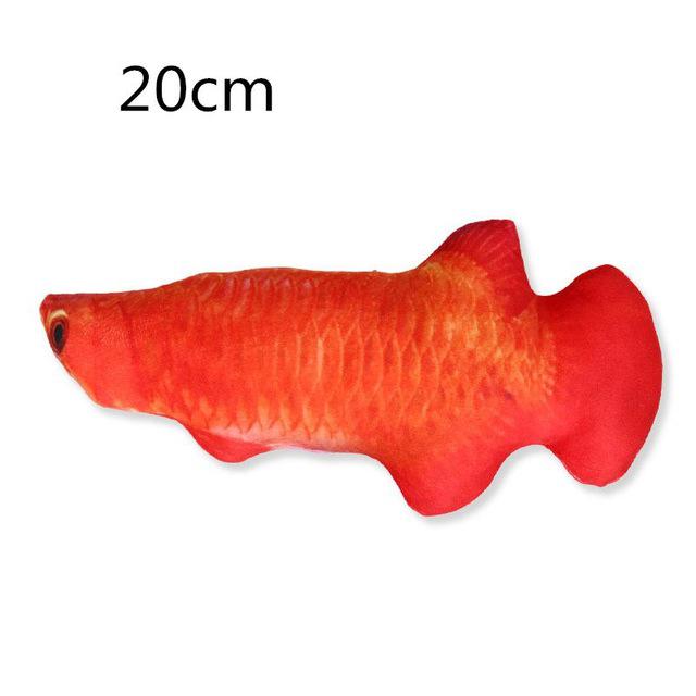 Plush Creative 3D Carp Fish Shape Cat Toy Gift Cute Simulation Fish Playing Toy For Pet Gifts Catnip Fish Stuffed Pillow Doll 23