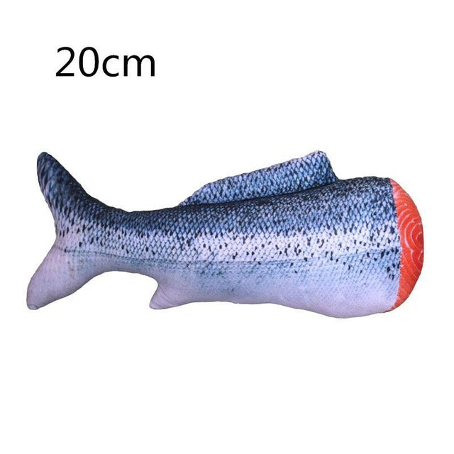 Plush Creative 3D Carp Fish Shape Cat Toy Gift Cute Simulation Fish Playing Toy For Pet Gifts Catnip Fish Stuffed Pillow Doll 23