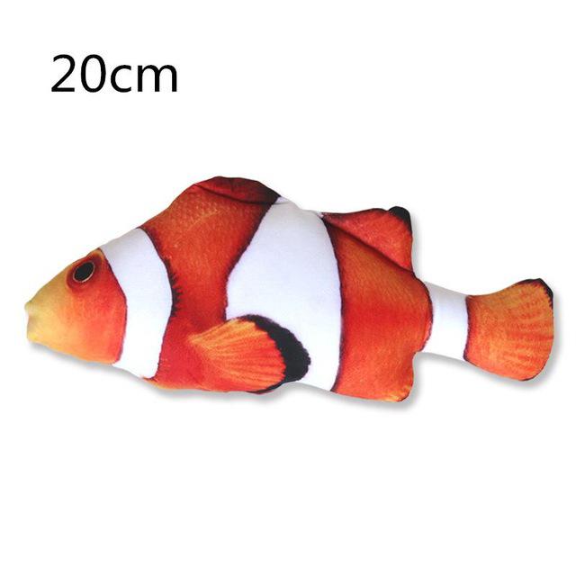 Plush Creative 3D Carp Fish Shape Cat Toy Gift Cute Simulation Fish Playing Toy For Pet Gifts Catnip Fish Stuffed Pillow Doll 23