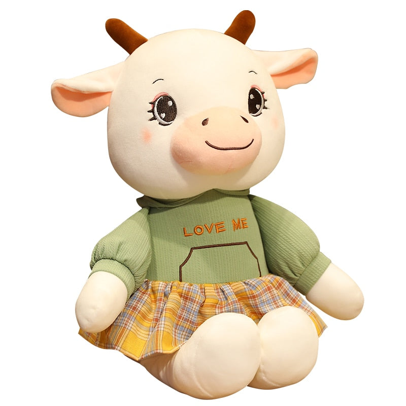 30/40/55cm Kawaii Cow Pet Doll Stuffed Lovely Animal Cattle Plush Toys for Children Girls Lover Birthday Christmas Gift Pillow