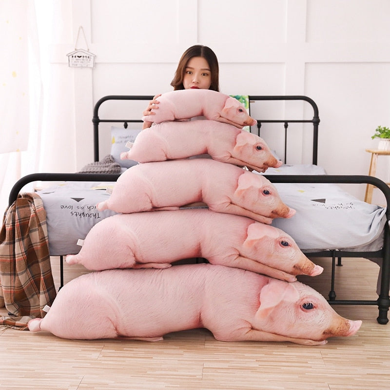 Simulated Big Long Pig Plush Pillow Stuffed Animals Pillows Kids Adults Pets Bolster Funny Sofa Bed Description Friend Gifts