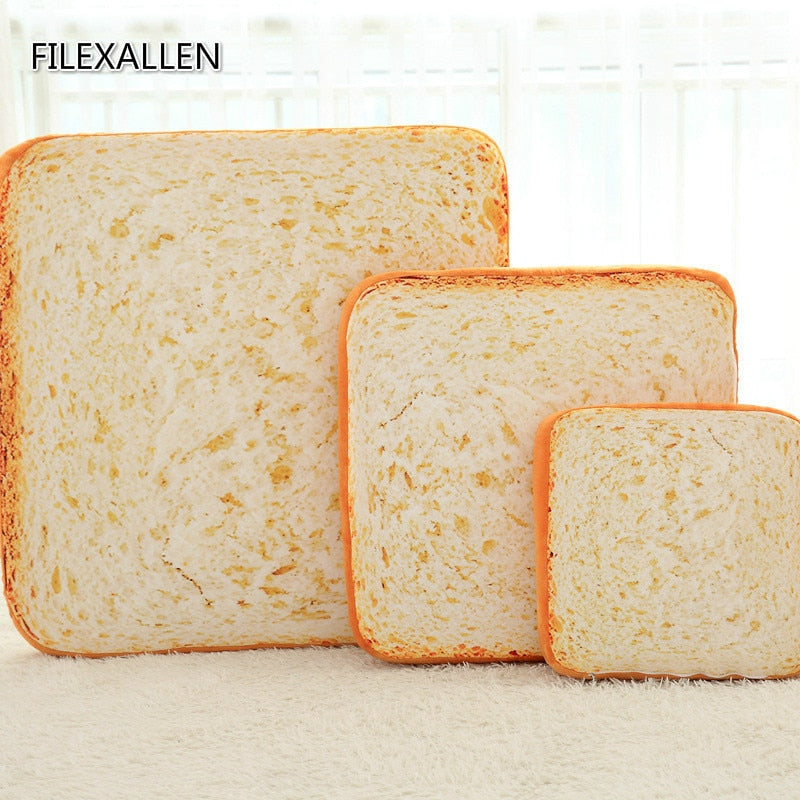 3D Simulation Toast Sliced Bread Cushion Back Cushion Pillow Plush Toys Cat Pet Toys Funny Toys